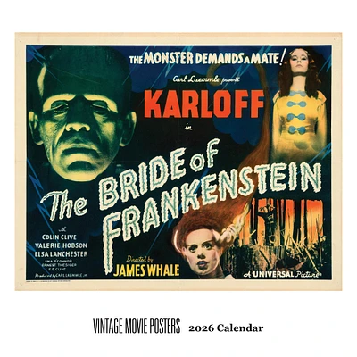 Vintage Movie Posters 2026 Wall Calendar - Online Exclusive