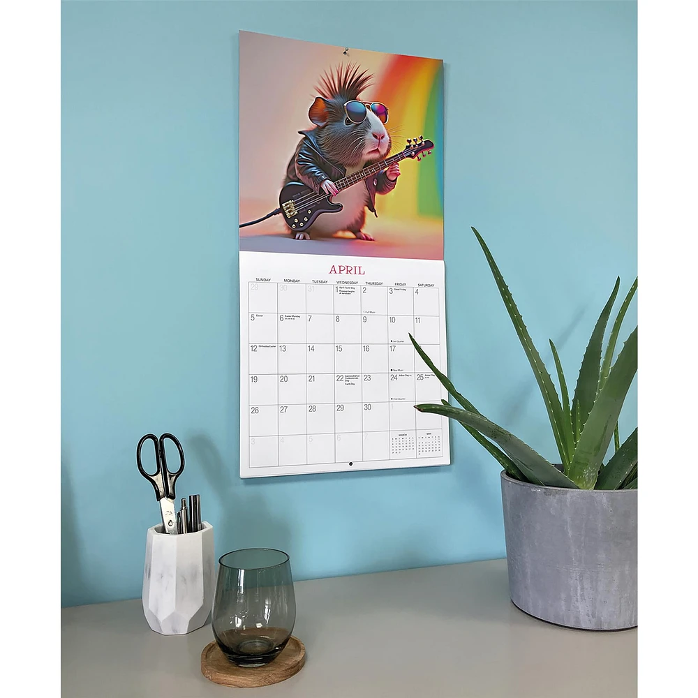 Guinea Pigs Rule! 2026 Wall Calendar