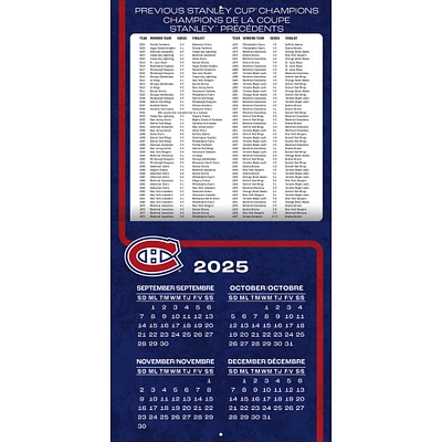 NHL Montreal Canadiens Bilingual 2026 Wall Calendar