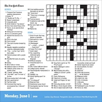 New York Times Daily Crossword 2026 Box Calendar