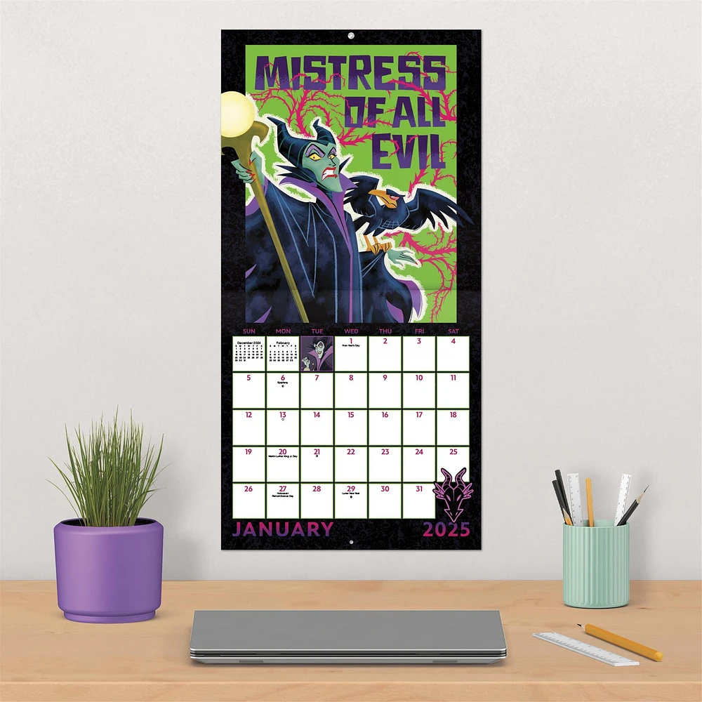 Disney Villains Wall 2025 Calendar