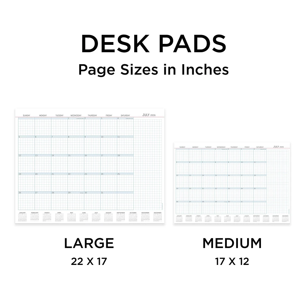 Professional Medium 2026 Desk Pad Calendar