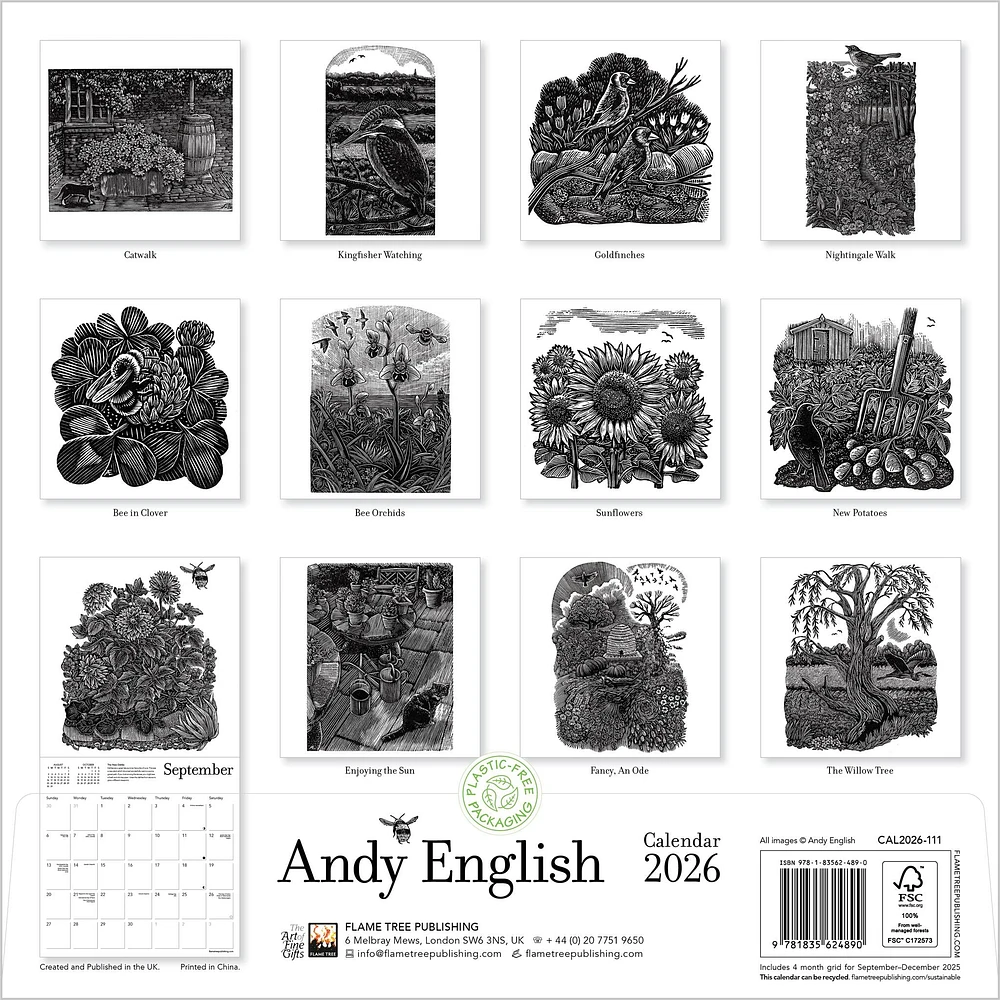 Andy English 2026 Wall Calendar - Online Exclusive