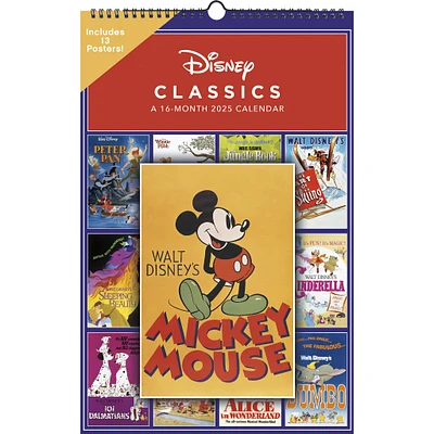 Disney Classics Poster 2025 Calendar