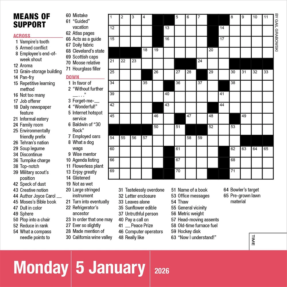 Mensa 10 Minute Crossword Puzzles 2026 Box Calendar