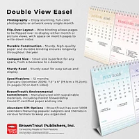 Patterned 2026 Double View Easel Calendar