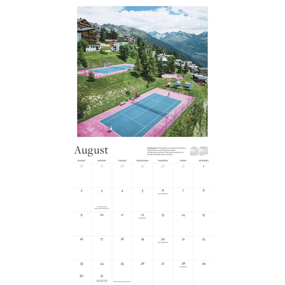 The Tennis Court 2026 Wall Calendar - Online Exclusive