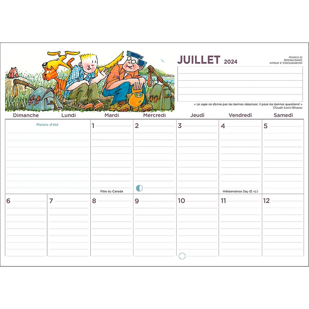 Agenda Familial Wall 2025 Calendar (French)