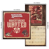 Dungeons And Dragons Classic 2026 Wall Calendar - Online Exclusive