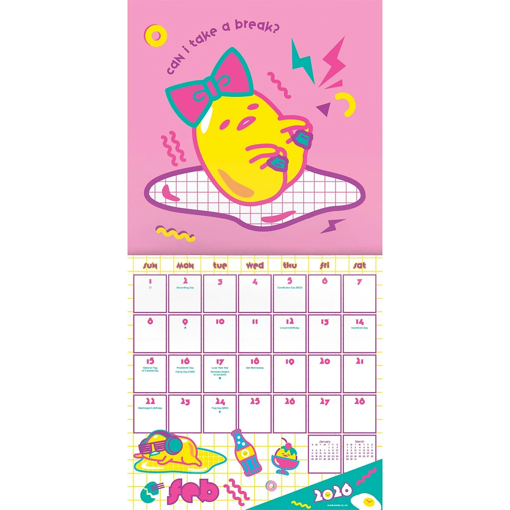Gudetama 2026 Wall Calendar - Online Exclusive