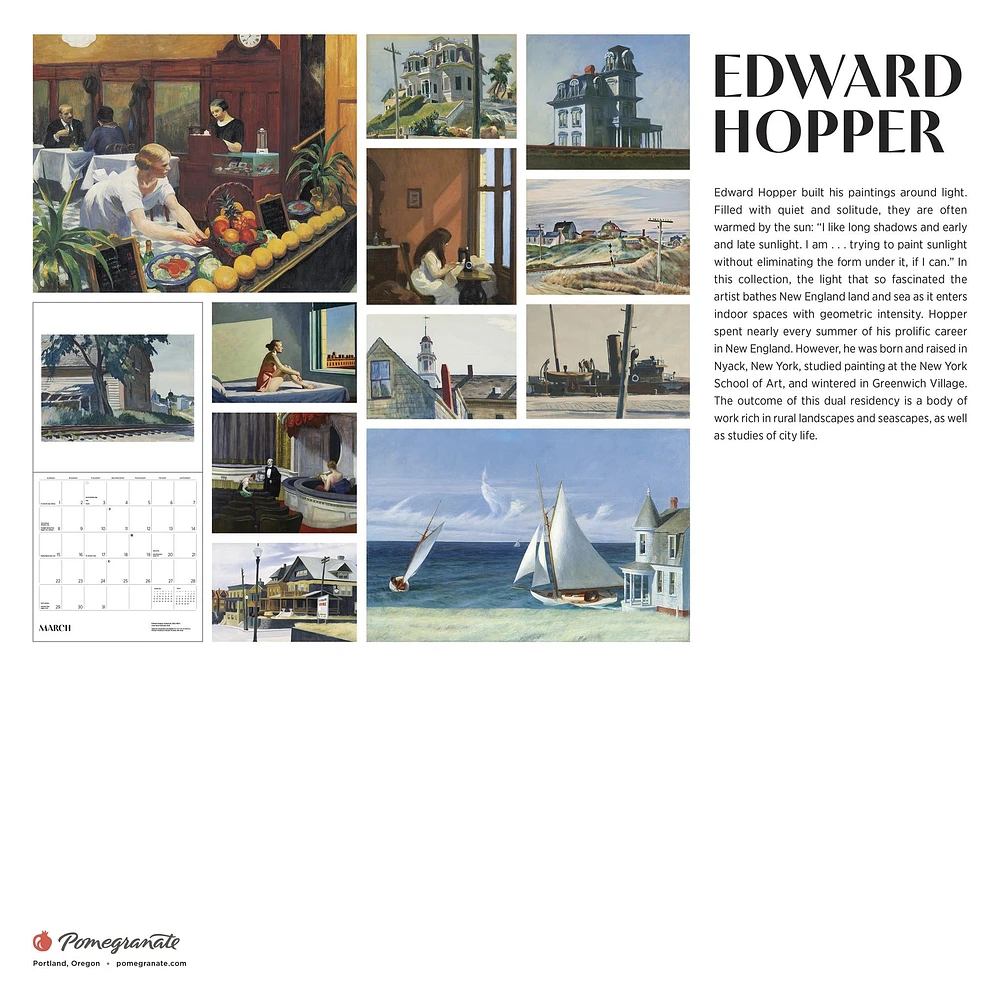 Edward Hopper 2026 Wall Calendar
