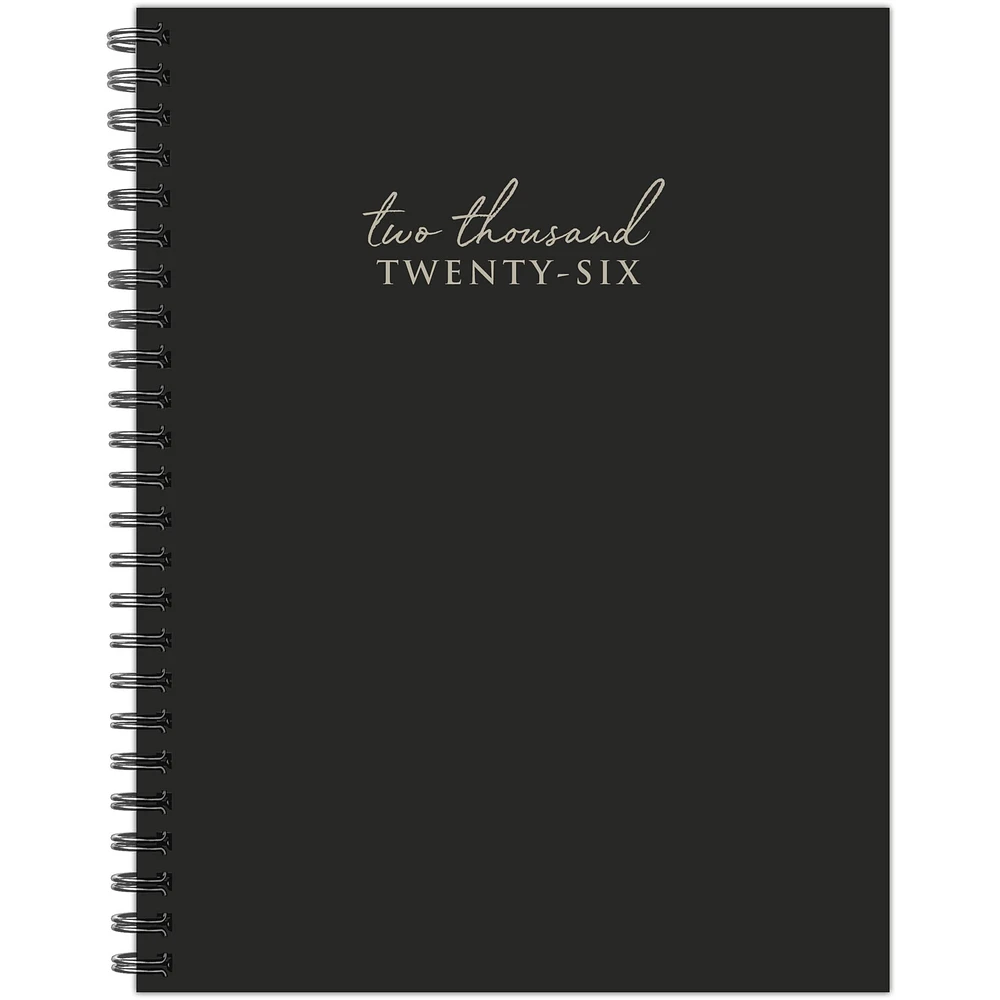 Contemporary Black 2026 Weekly Planner Calendar