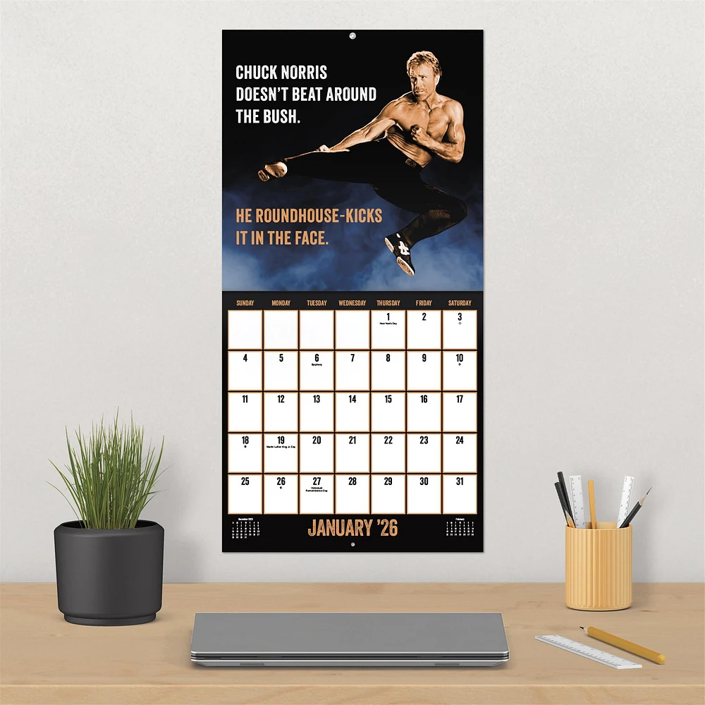 Chuck Norris 2026 Wall Calendar