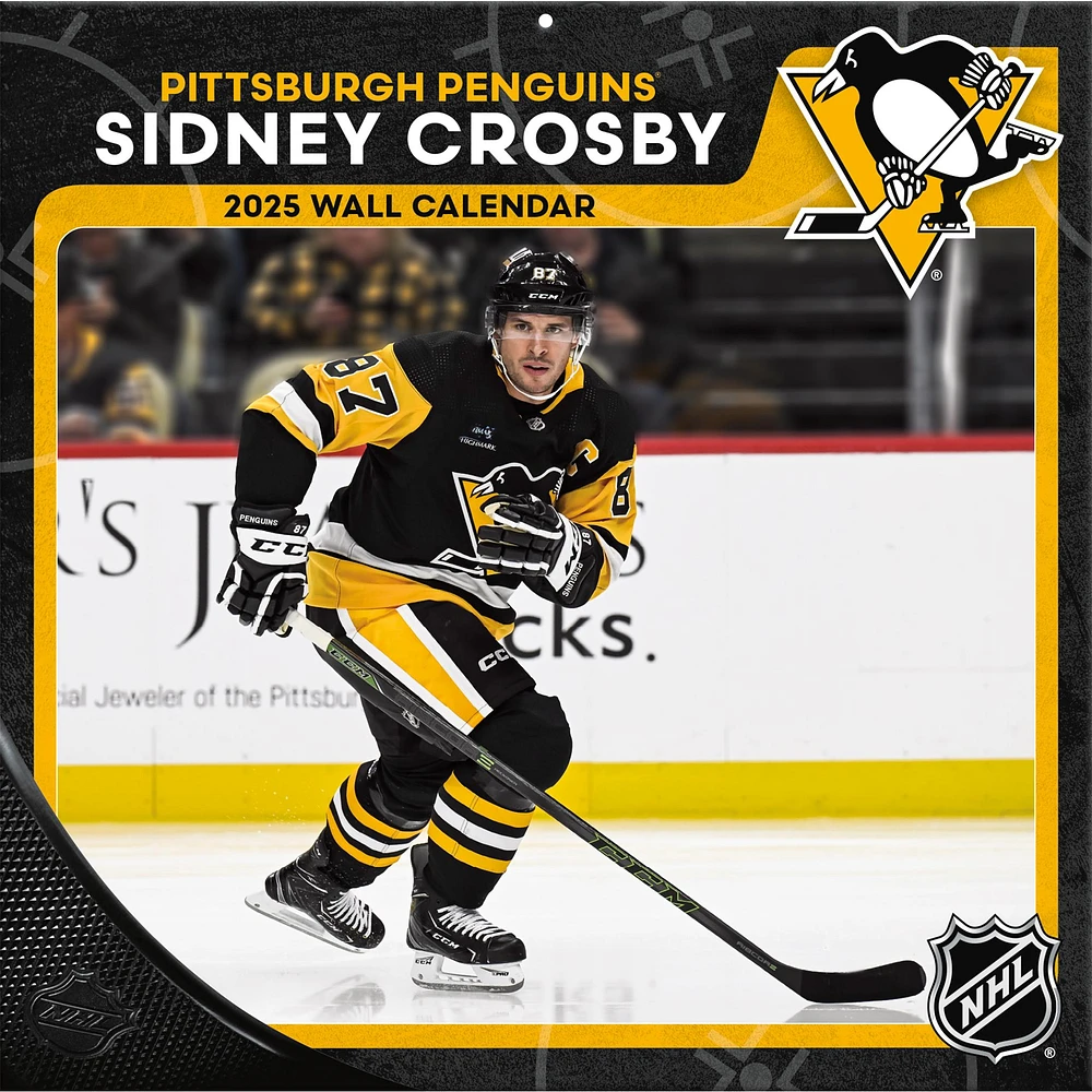 NHL Sidney Crosby Pittsburgh Penguins Wall 2025 Calendar