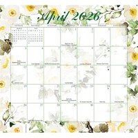 Floral Jumbo Magic Grip 2025-2026 Wall Calendar