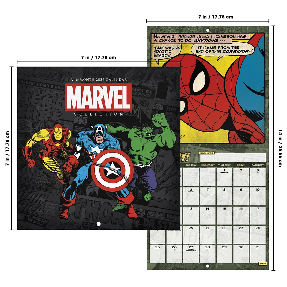 Marvel Comics 2026 Mini Calendar