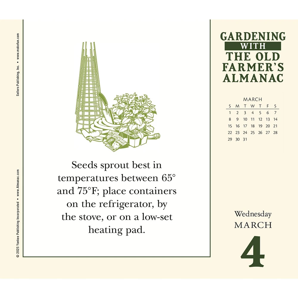 Old Farmers Almanac Gardening 2026 Box Calendar