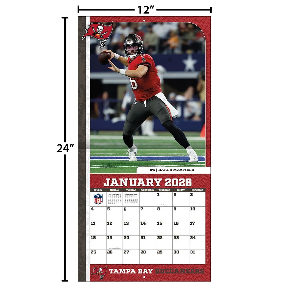 NFL Tampa Bay Buccaneers 2026 Wall Calendar - Online Exclusive