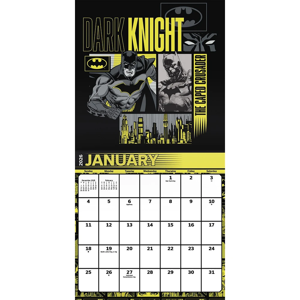The Justice League Classic 2026 Wall Calendar