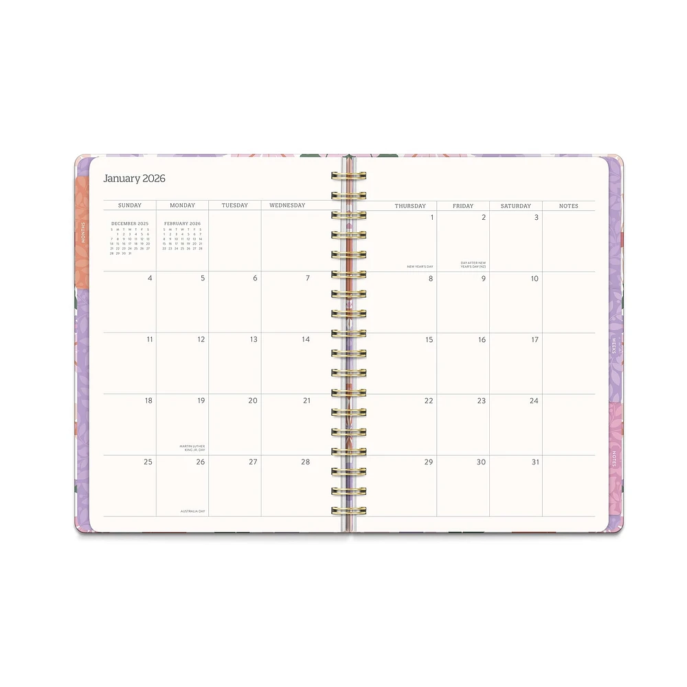 Secret Garden Tri-Tab 2026 Engagement Calendar