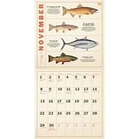 Twelve Months Of Fishing 2026 Wall Calendar