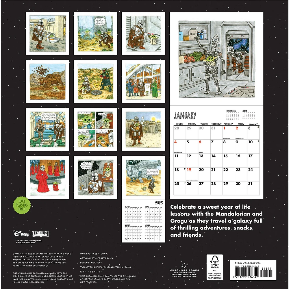 The Mandalorian And Child 2026 Wall Calendar - Online Exclusive
