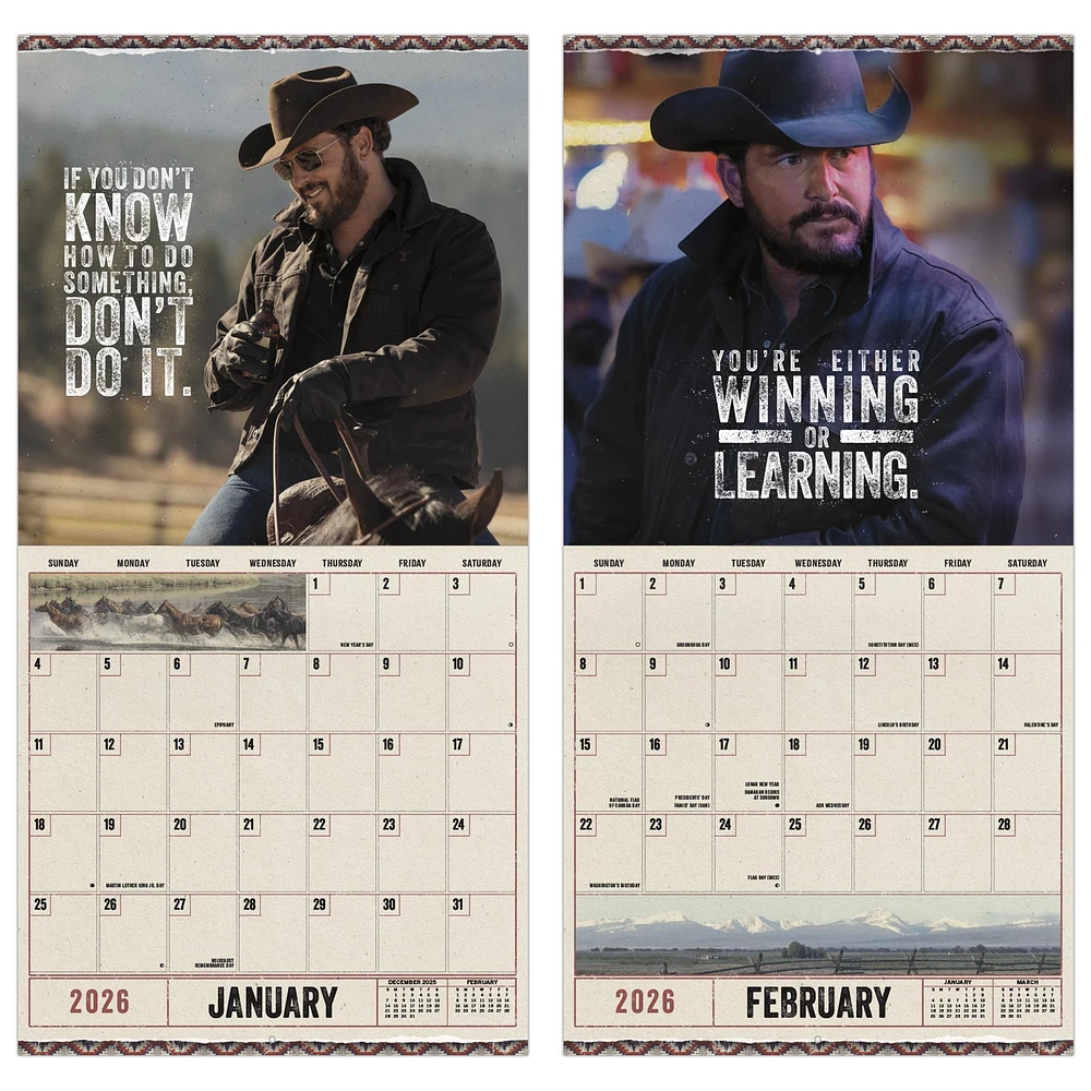 Yellowstone Rip Wheeler 2026 Wall Calendar - Online Exclusive