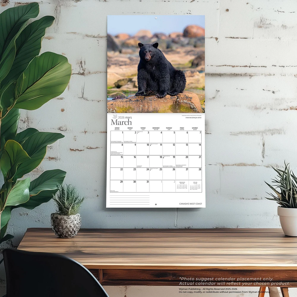 Canadas West Coast 2026 Wall Calendar - Online Exclusive