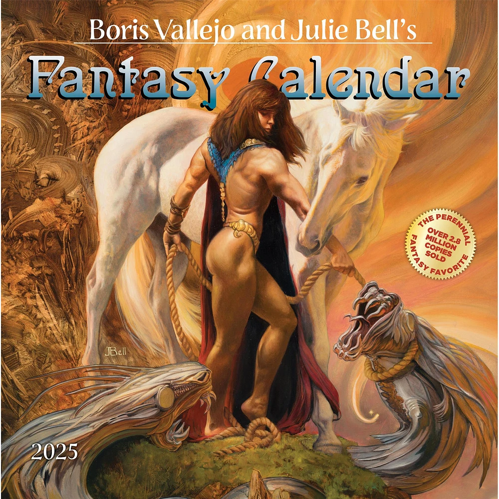 Boris Vallejo And Julie Bells Fantasy Wall 2025 Calendar