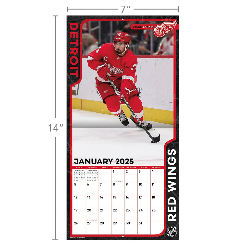 NHL Detroit Red Wings Mini 2025 Calendar - Online Exclusive