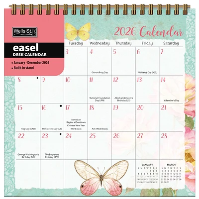 Butterflies 2026 Easel Calendar - Online Exclusive
