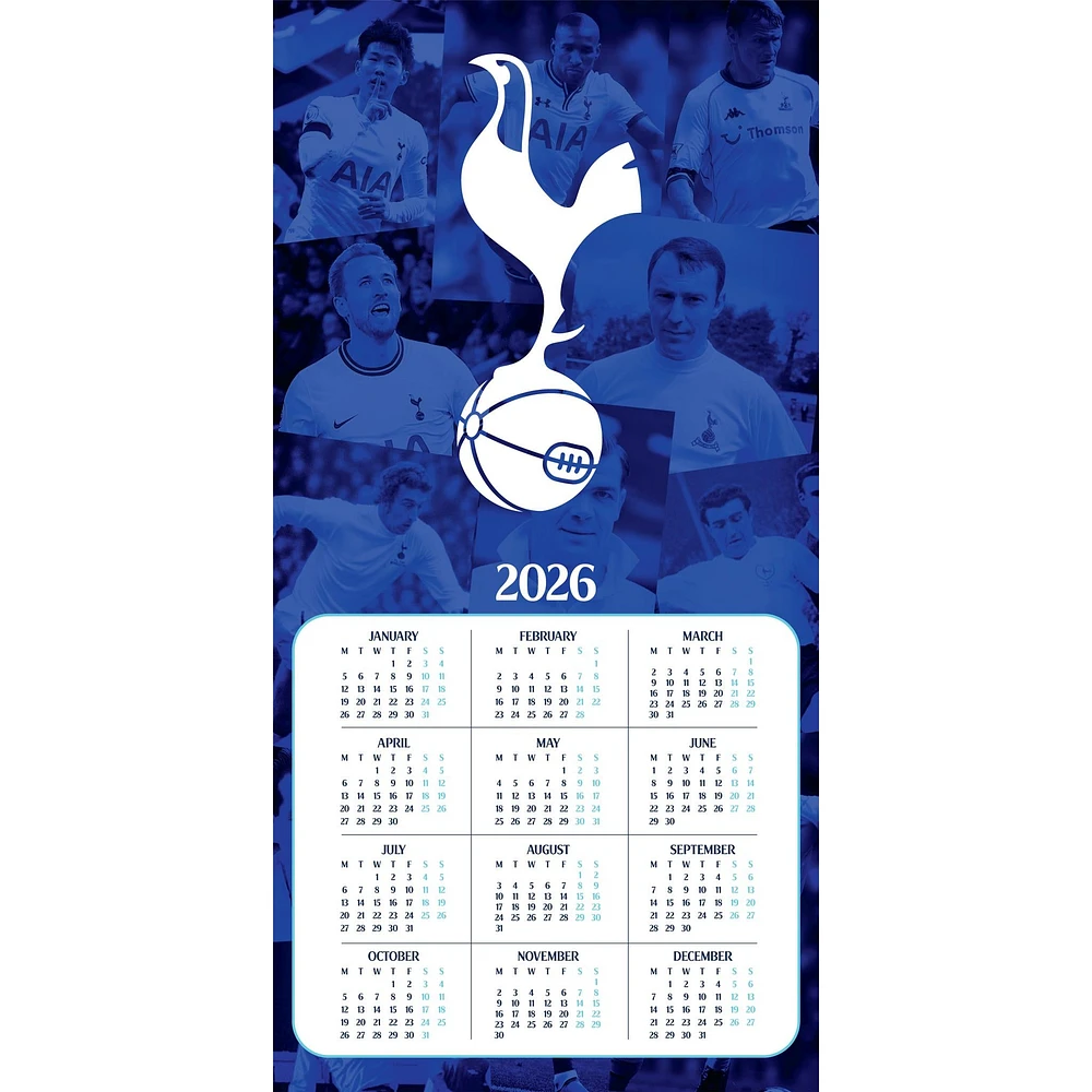 Tottenham Hotspur 2026 Wall Calendar