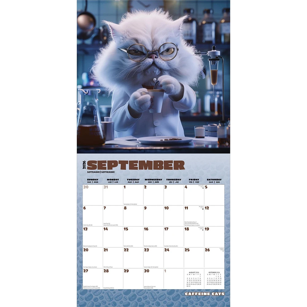Caffeine Cats 2026 Wall Calendar - Online Exclusive