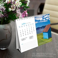 Quebec 2026 Double View Easel Calendar (French)