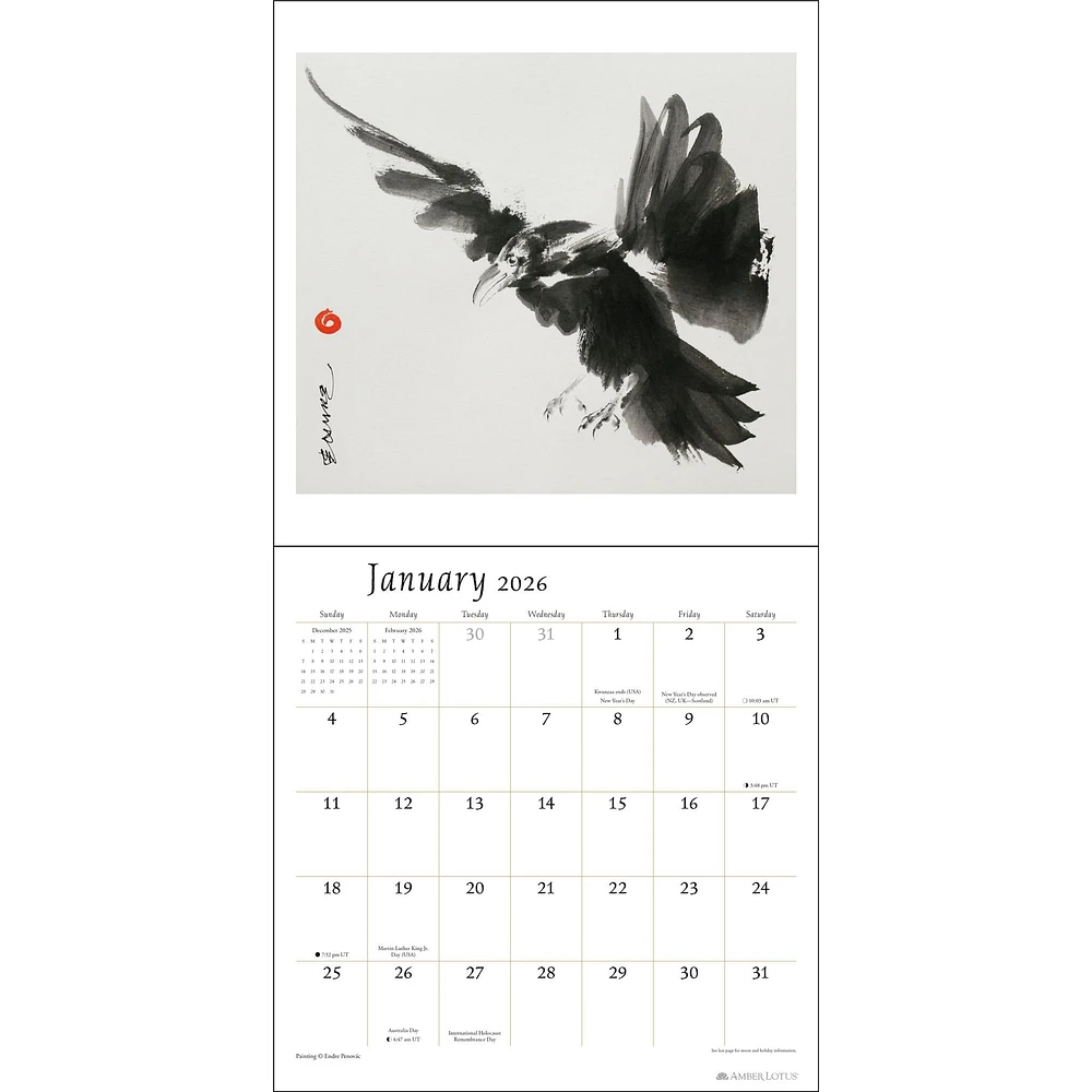 Artful Crow 2026 Wall Calendar - Online Exclusive