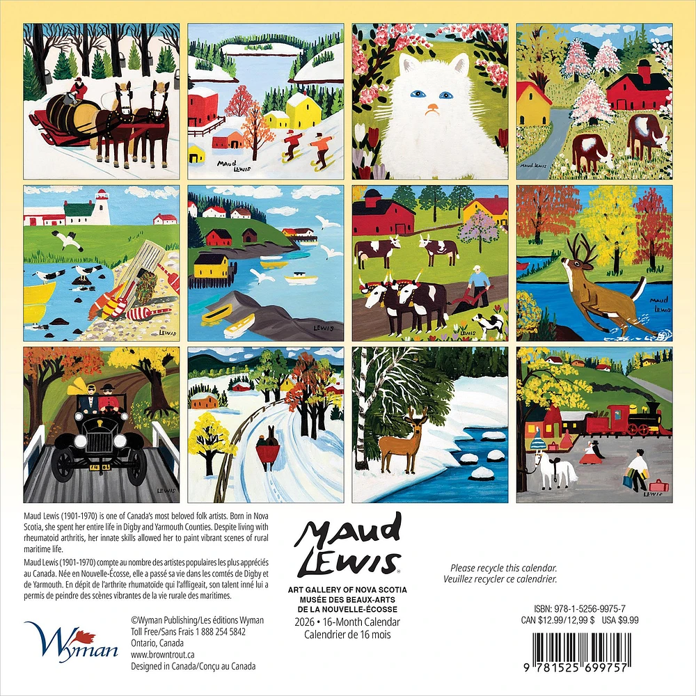 Maud Lewis 2026 Mini Calendar