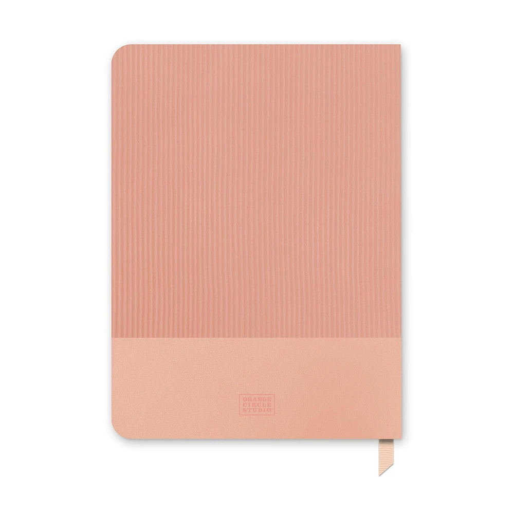 Flowers On Rose Quartz Large Dual-Textured Planner 2025 Calendar