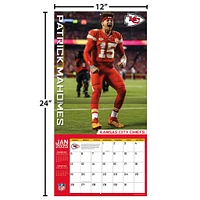 NFL Patrick Mahomes Kansas City Chiefs Wall 2025 Calendar