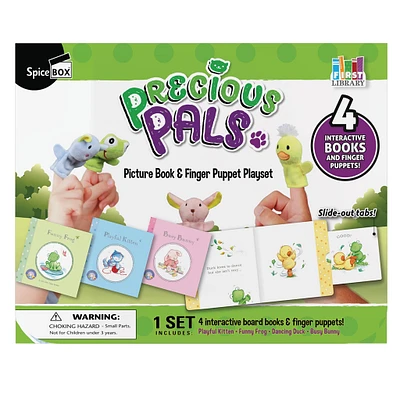 Precious Pals Book and Finger Puppet Playset