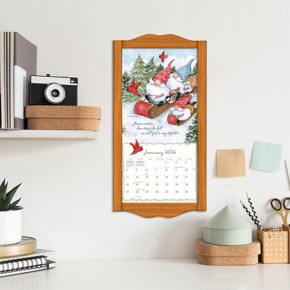 Gnome Sweet Gnome 2026 Slim Calendar
