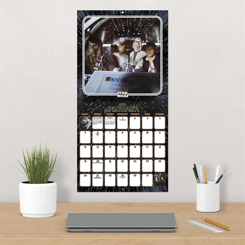 Star Wars Exclusive with Print Wall 2025 Calendar