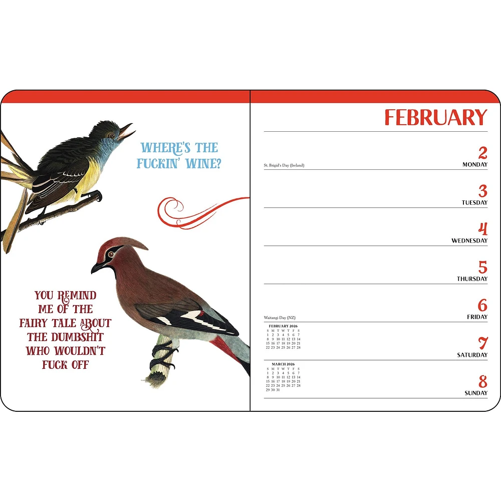 Effin' Birds 2026 Engagement Calendar