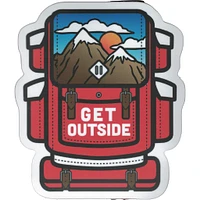 Get Outside Backpack Vinyl Sticker - FINAL SALE