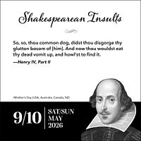 Shakespearean Insults 2026 Box Calendar
