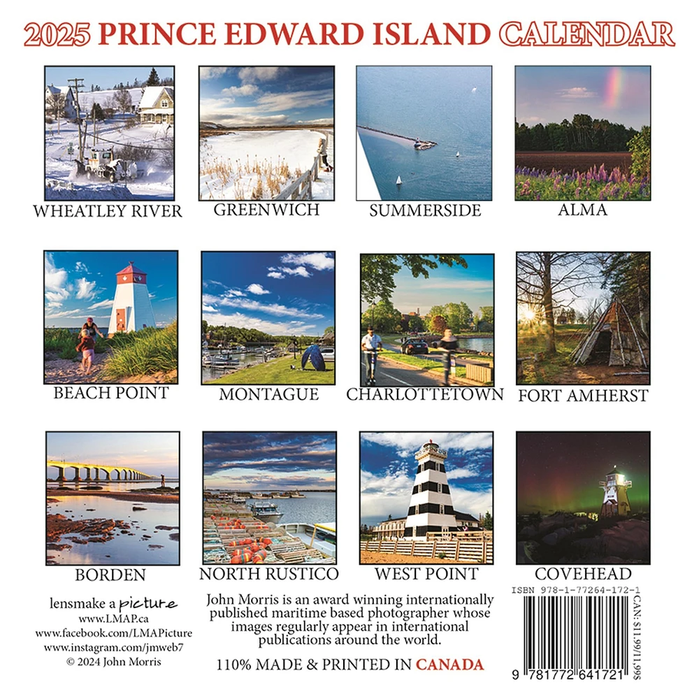 Prince Edward Island Mini 2025 Calendar