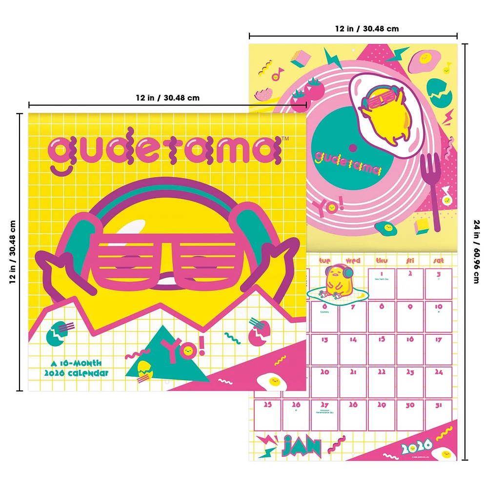 Gudetama 2026 Wall Calendar - Online Exclusive