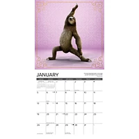 Sloth Yoga Wall 2025 Calendar