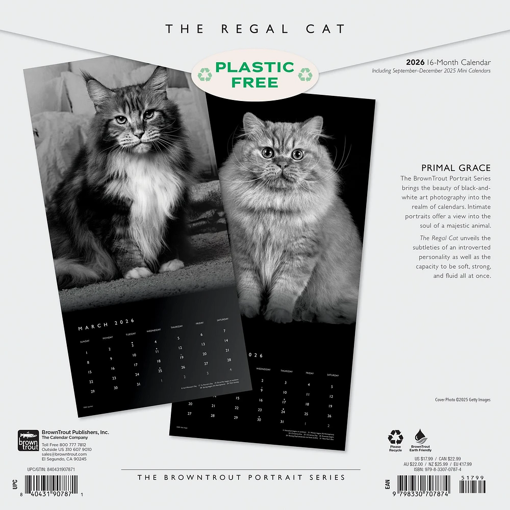 Cat The Regal 2026 Wall Calendar - Online Exclusive