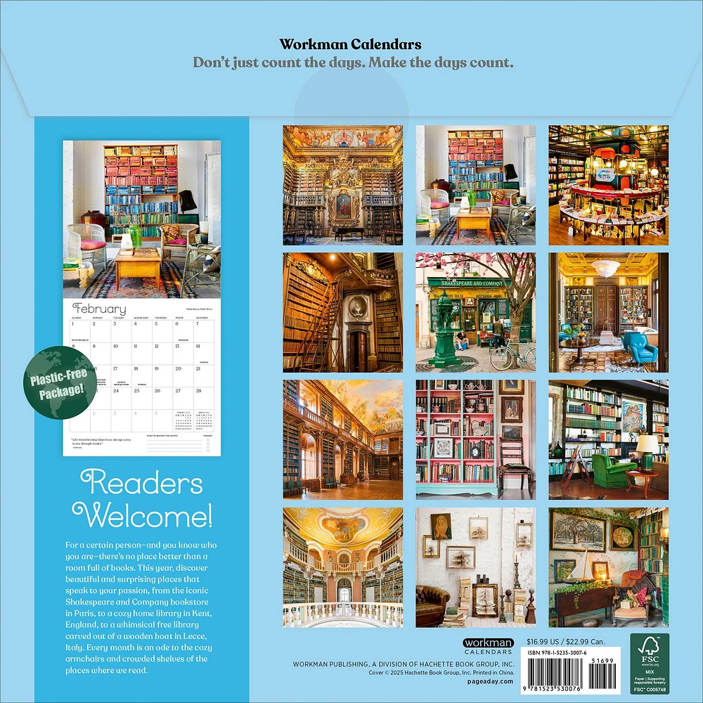 A Calendar For Book Lovers 2026 Wall Calendar - Online Exclusive