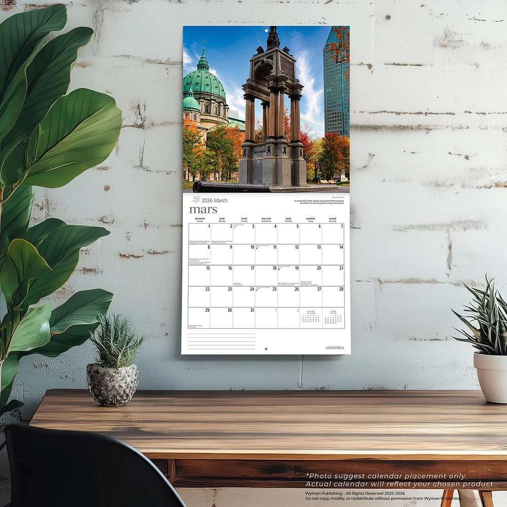 Montreal 2026 Wall Calendar
